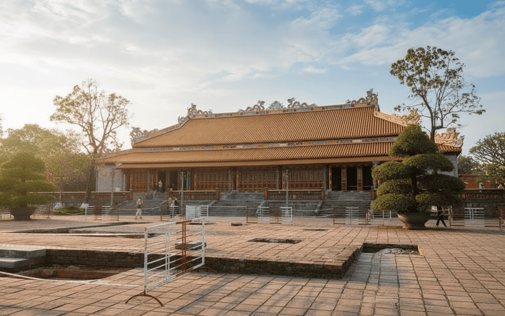 Đại Cung Môn đang trong quá trình khai quật khảo cổ để phục dựng